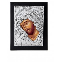 Επάργυρη Εικόνα Χριστός Εσταυρωμένος