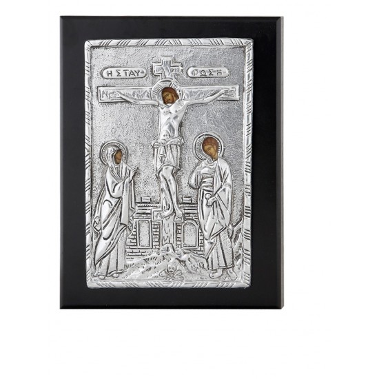 Επάργυρη Εικόνα Χριστός Σταύρωσις