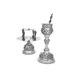 Δισκοπότηρο Σκαλιστό Γ'(330ml)Μαύρη Πατίνα