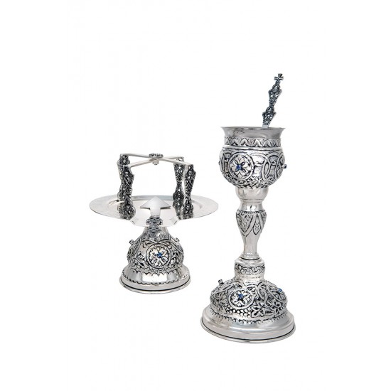 Δισκοπότηρο Σκαλιστό Γ'(330ml)Μαύρη Πατίνα