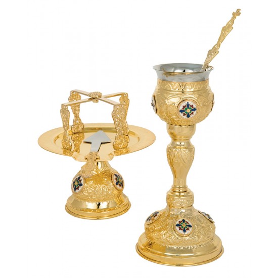 Δισκοπότηρο Σκαλιστό Σμαλτάκια Γ' (300ml)