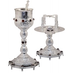 Δισκοποτήρο Σκαλιστό Πέτρες 1 Κόμπος Οκτάγωνο(1lt)