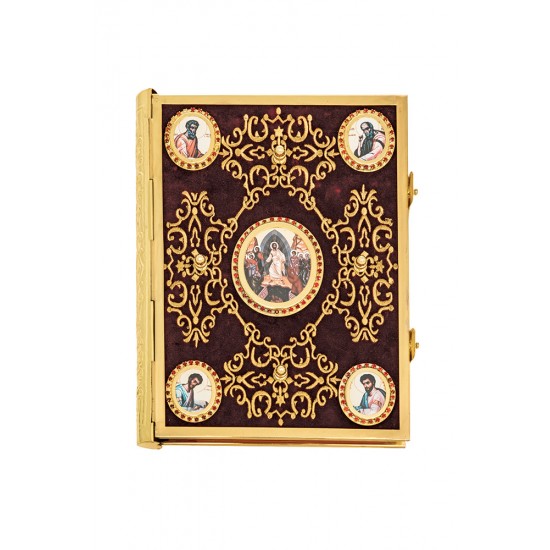 Ευαγγέλιο Βελούδο Χρυσοκ/το Σταυρό Εικόνα