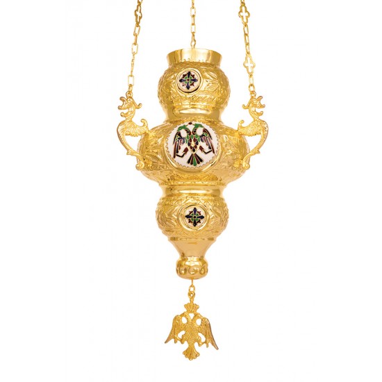 Κανδήλα Κερκυραϊκή Σμάλτ. Δικέφαλοι Νο 4