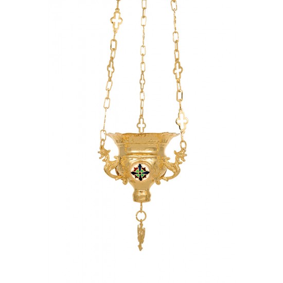 Κανδήλα Βυζαντινή Σκαλιστή Σμαλτάκια Νο1