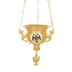 Κανδήλα Βυζαντινή Σκαλιστή Σμαλτάκια Νο4