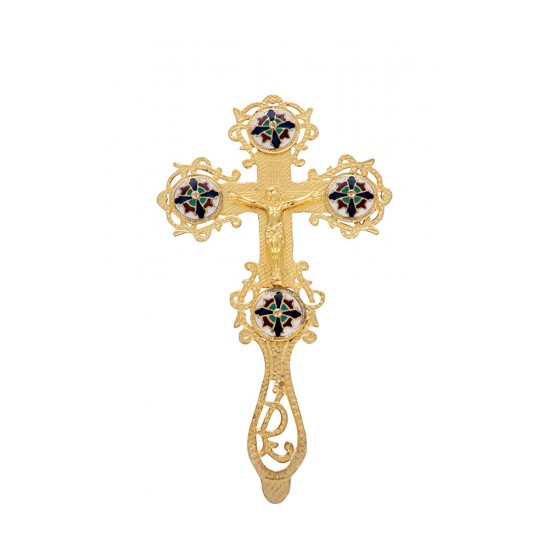 Σταυρός Ευλογίας Χυτός Σμάλτα
