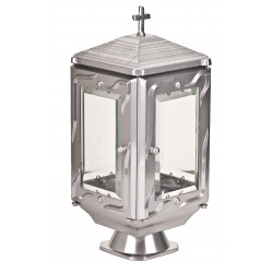 ΚΑΝΤΗΛΙ ΚΡΥΣΤΑΛΛΟ ΤΕΤΡΑΠΛΕΥΡΟ ΑΛΟΥΜΙΝΙΟ-ΧΡΩΜΙΟ