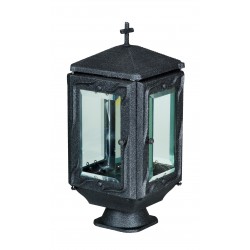 ΚΑΝΤΗΛΙ ΚΡΥΣΤΑΛΛΟ ΤΕΤΡΑΠΛΕΥΡΟ ΜΑΥΡΟ-ΑΣΗΜΙ