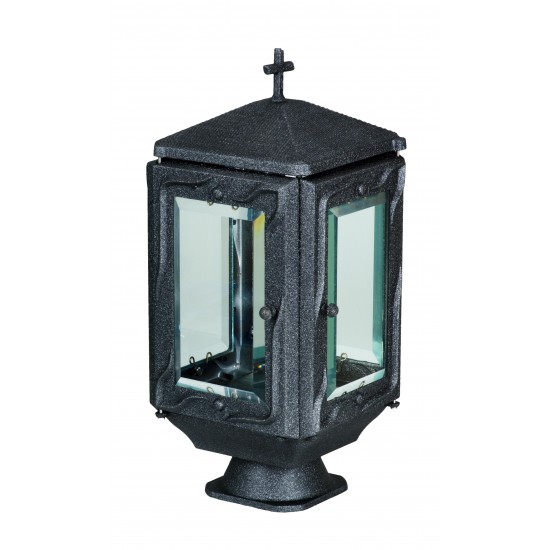 ΚΑΝΤΗΛΙ ΚΡΥΣΤΑΛΛΟ ΤΕΤΡΑΠΛΕΥΡΟ ΜΑΥΡΟ-ΑΣΗΜΙ