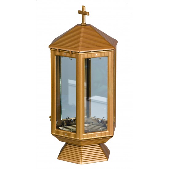 ΚΑΝΤΗΛΙ ΕΞΑΠΛΕΥΡΟ ΜΠΡΟΝΖΕ ΛΕΥΚΟ ΤΖΑΜΙ