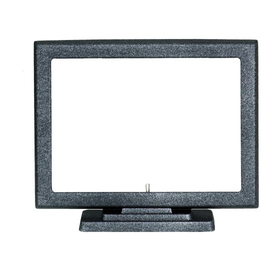 ΚΟΡΝΙΖΑ 13*18 ΤΕΤΡΑΓΩΝΗ ΛΕΙΑ ΜΕ ΒΑΣΗ ΚΟΝΤΡΑ ΜΑΥΡΟ ΑΣΗΜΙ