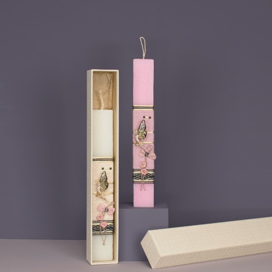 Πασχαλινή Λαμπάδα Πλακέ Κοντή Καρφίτσα Νεράιδα