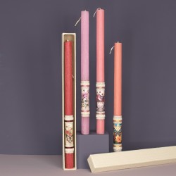 Πασχαλινή Λαμπάδα Στρογγυλή Γυναικείο Μοτίβο