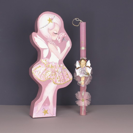 Πασχαλινή Λαμπάδα Στρογγυλή Κουτί Νεράιδα 