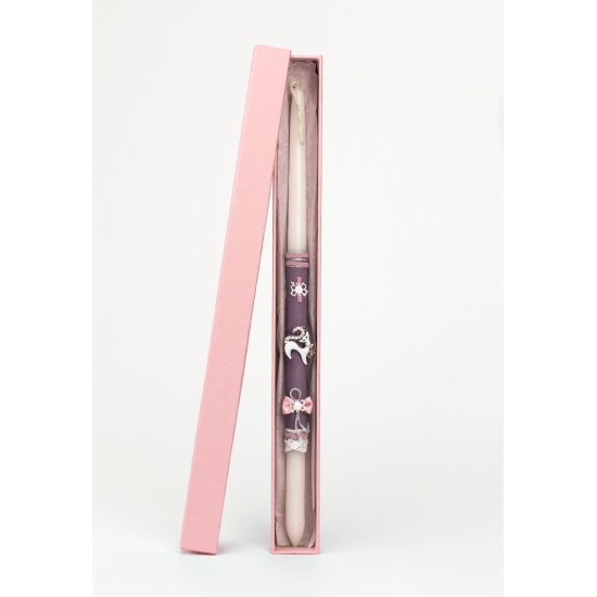 Πασχαλινή Στρογγυλή Λαμπάδα Μίνι Καρφίτσα Γάτα