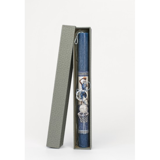 Πασχαλινή Στρογγυλή Χοντρή Λαμπάδα Μπρελόκ Μπασκέτα