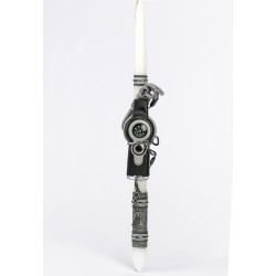 Πασχαλινή Στρογγυλή Λαμπάδα Φακός Σφυρίχτρα