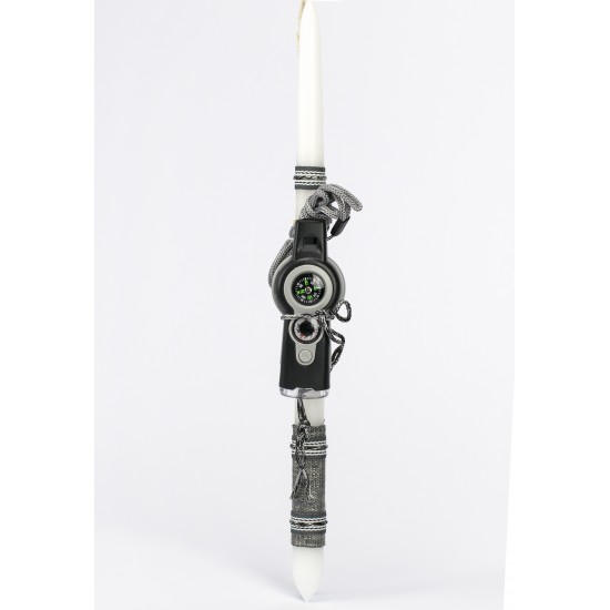 Πασχαλινή Στρογγυλή Λαμπάδα Φακός Σφυρίχτρα